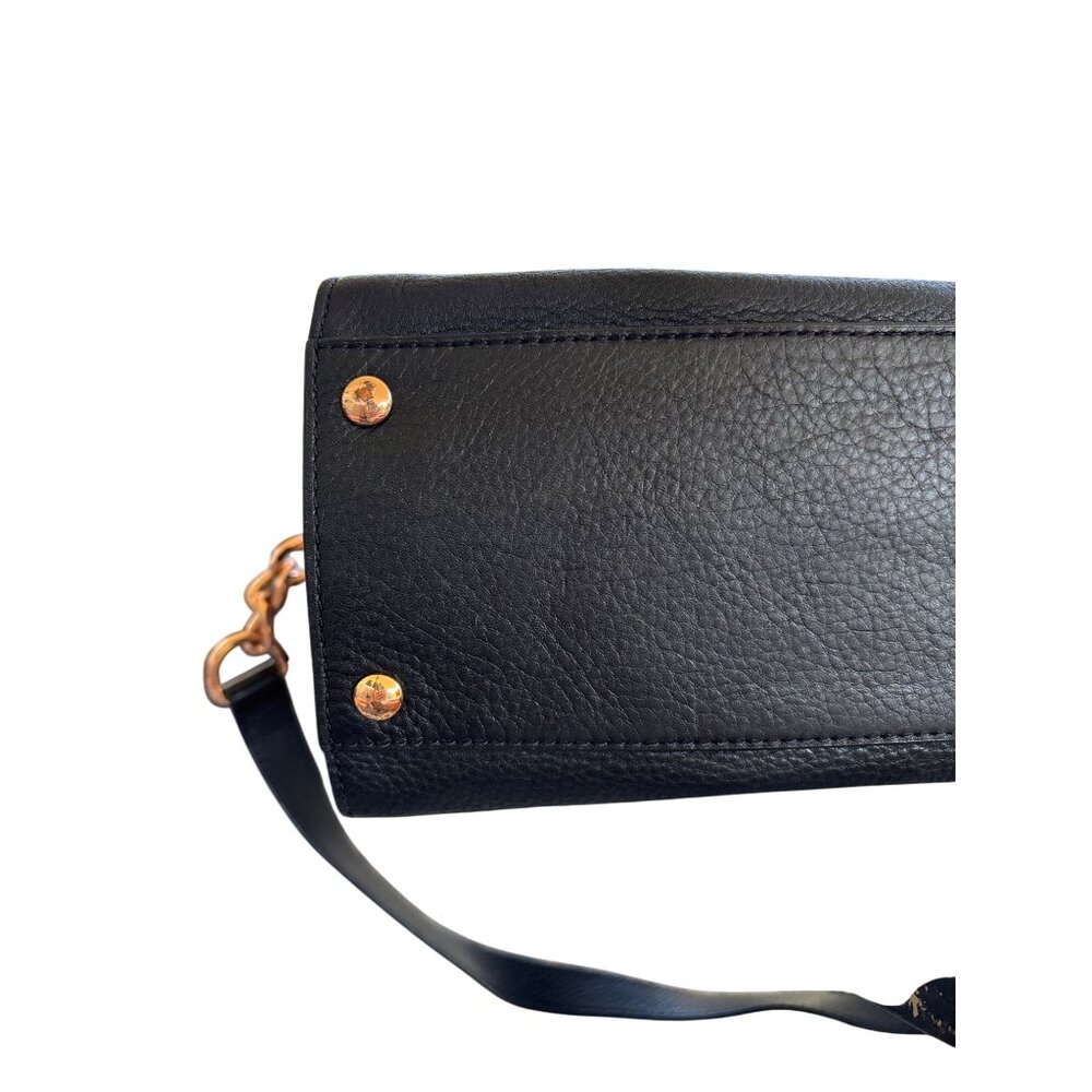 Michael Kors MK Hamilton Tote Handbag‎ Purse Black Pebbled Leather - Picture 9 of 15